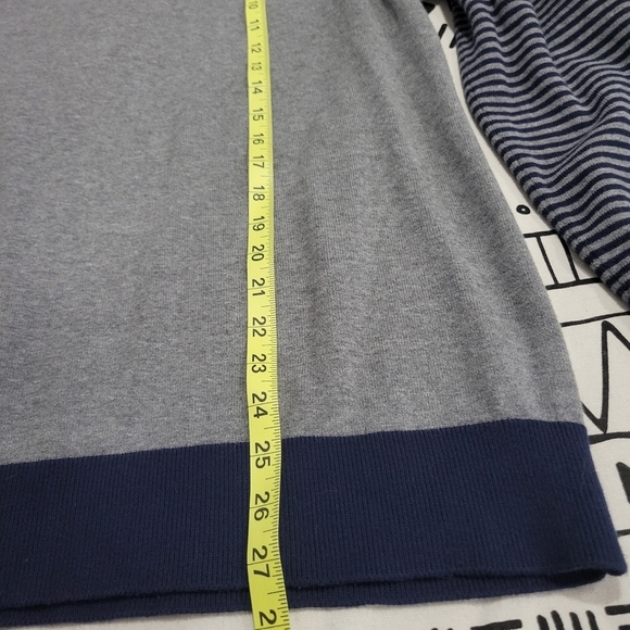 Nautica Women's Gray Navy Blue Striped Long Sleeve Sailing Sweater Size … - Picture 7 of 10